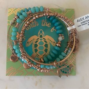 Alex and Ani , Go With The Flow 5 Bracelet Set